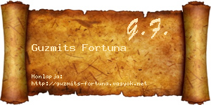 Guzmits Fortuna névjegykártya